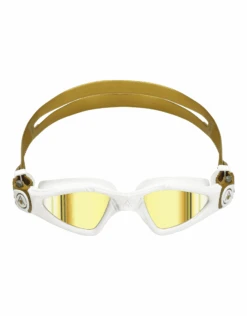 AQUA SPHERE Kayenne Small Fit Goggles - Mirrored Lens -Aqua Wear Shop KayenneSmallFit WhiteGold 5