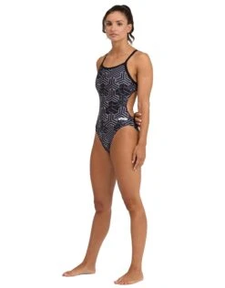 Arena Kikko Pro Challenge Back Swimsuit - Black/White -Aqua Wear Shop KikkoProChallengeBackSwimsuit BlackWhite 4