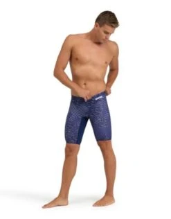 Arena Kikko Pro Swim Jammer - Navy/Multi -Aqua Wear Shop KikkoProSwimJammer NavyMulti 13