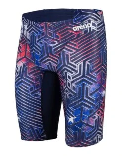 Arena Kikko Pro Swim Jammer - Red/White/Blue -Aqua Wear Shop KikkoProSwimJammer RedWhiteBlue 8