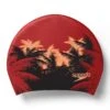 Speedo Long Hair Printed Swim Cap - Black/Red -Aqua Wear Shop LongHairPrintedSwimCap BlackRed 3