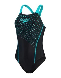 Speedo Medley Logo Medalist Swimsuit - Black/Green -Aqua Wear Shop MedleyLogoMedalistSwimsuit BlackBlue 5