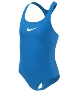 Nike Girls Essential Solid Racerback Swimsuit - Photo Blue -Aqua Wear Shop Nike Girls Essential Solid Racerback Swimsuit Photo Blue 3