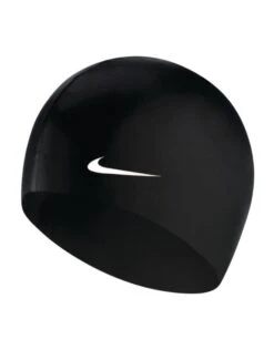 Nike Solid Silicone Adult Cap -Aqua Wear Shop Nike Solid Silicone Cap Black White