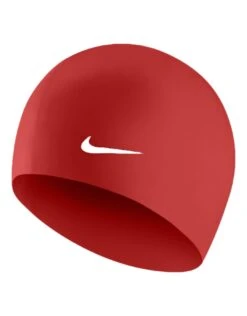 Nike Solid Silicone Adult Cap -Aqua Wear Shop NikeSolidSiliconeCapRed