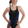 Speedo Panel Recordbreaker Swimsuit - Black/Blue -Aqua Wear Shop PanelRecordbreakerSwimsuit BlackBlue 4