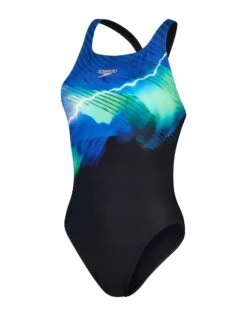 Speedo Placement Digital Laneback Swimsuit - Black/Blue -Aqua Wear Shop PlacementDigitalLanebackSwimsuit BlackBlue 6