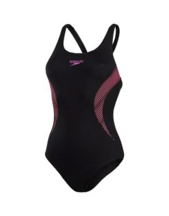 Speedo Placement Muscleback Swimsuit - Black / Pink 10 Speedo Placement Muscleback Swimsuit - Black / Pink -Aqua Wear Shop PlacementMusclebackSwimsuit 704 1