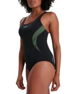 Speedo Placement Muscleback Swimsuit - Black/Blue -Aqua Wear Shop PlacementMusclebackSwimsuit BlackBlue 2