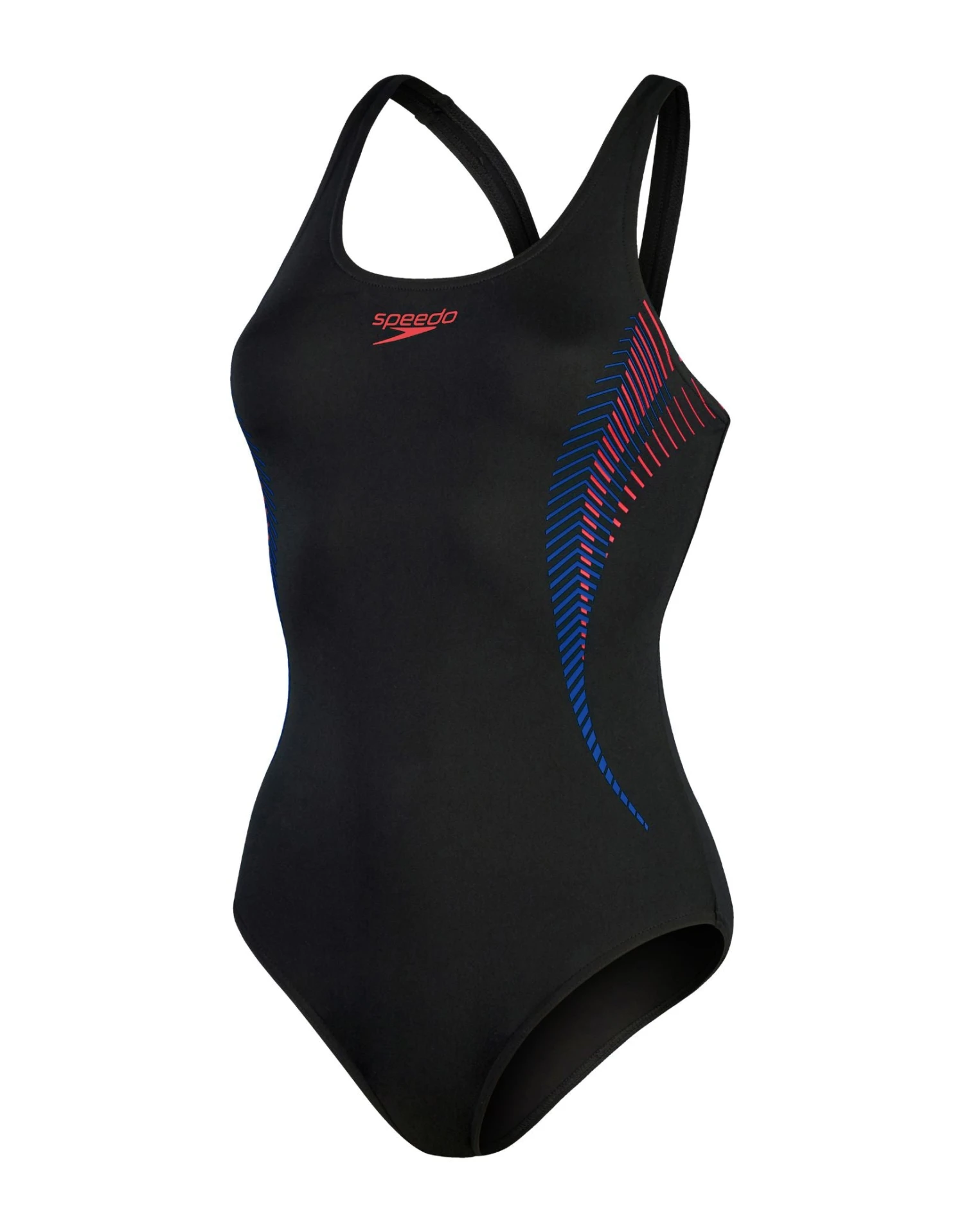 Speedo Placement Muscleback Swimsuit - Black/Red 11 Speedo Placement Muscleback Swimsuit - Black/Red - Image 9