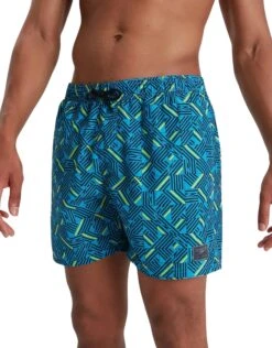 Speedo Printed Leisure 16" Swim Watershorts - Blue -Aqua Wear Shop PrintedLeisure16SwimWatershorts Blue 1