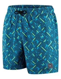 Speedo Printed Leisure 16" Swim Watershorts - Blue -Aqua Wear Shop PrintedLeisure16SwimWatershorts Blue 2