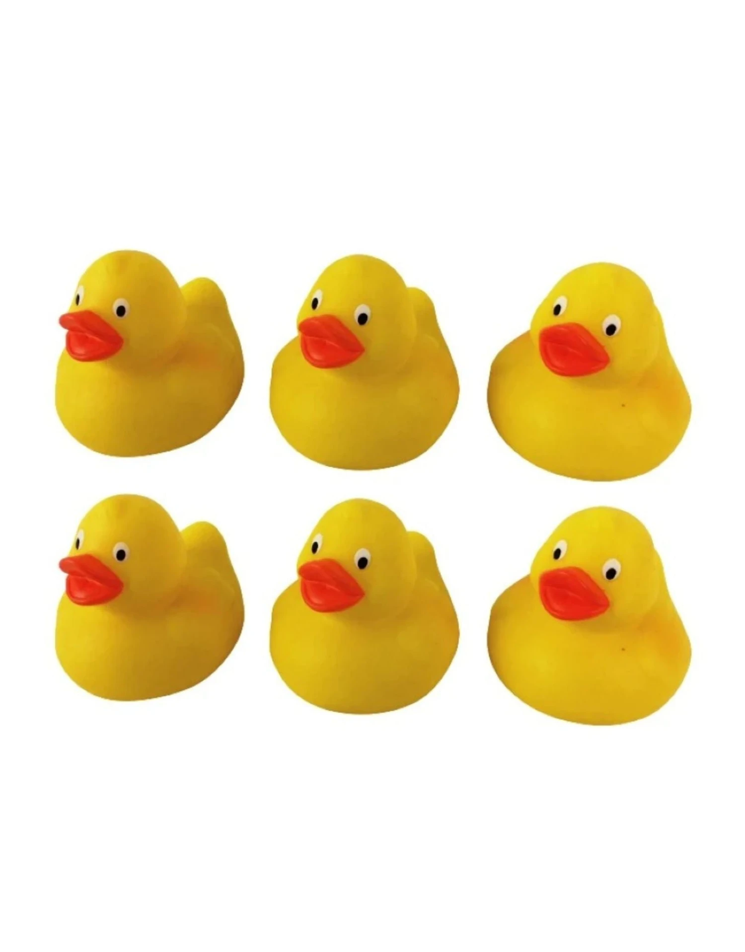 Rubber Duckies - Pack Of 6 - Yellow 3 Rubber Duckies - Pack Of 6 - Yellow