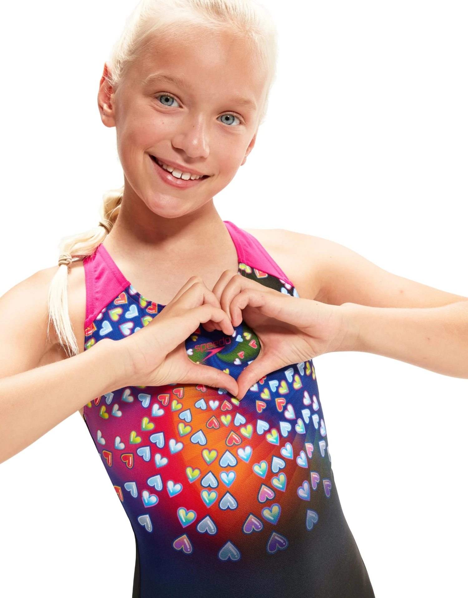 Speedo Girls Digital Placement Splashback - Black/Pink 6 Speedo Girls Digital Placement Splashback - Black/Pink - Image 4