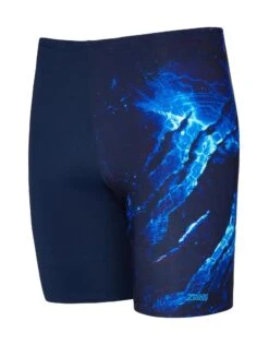 Zoggs Slash Print Mid Swim Jammer - Navy -Aqua Wear Shop SlashPrintMidSwimJammer Navy 2