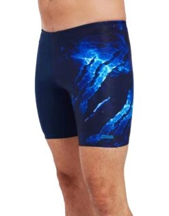 Zoggs Slash Print Mid Swim Jammer - Navy -Aqua Wear Shop SlashPrintMidSwimJammer Navy 5