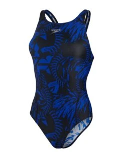 Speedo Allover Recordbreaker Swimsuit - Black/Blue -Aqua Wear Shop Speedo Allover Swimsuit BlueBlack
