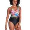 Speedo Digital Placement U-Back Swimsuit - Black/Multi -Aqua Wear Shop Speedo Digital Placement U Back Swimsuit Black Multi 4