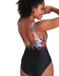 Speedo Digital Placement U-Back Swimsuit - Black/Multi -Aqua Wear Shop Speedo Digital Placement U Back Swimsuit Black Multi 5