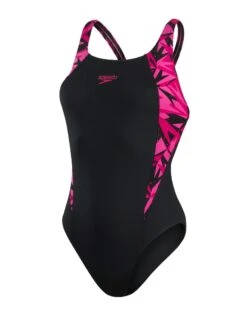 Speedo Hyperboom Splice Muscleback Swimsuit - Black/Pink -Aqua Wear Shop Speedo HyperboomSpliceMusclebackSwimsuit BlackPink 4