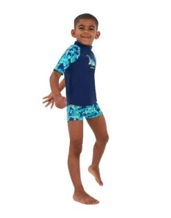 Speedo Tots Boys Printed Sun Protection Set - Blue -Aqua Wear Shop Speedo Printed Sun Protection Set Blue 6