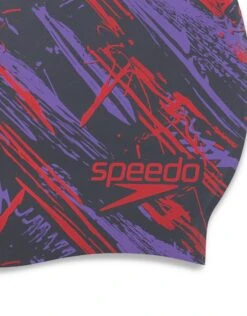 Speedo Slogan Print Silicone Swim Cap -Aqua Wear Shop Speedo Slogan Print Silicone Cap 6