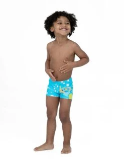 Speedo Tots Boys Tommy Turtle Placement Aquashorts - Aqua Blue -Aqua Wear Shop Speedo Tommy Turtle Placement Aquashorts 5
