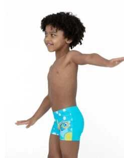 Speedo Tots Boys Tommy Turtle Placement Aquashorts - Aqua Blue -Aqua Wear Shop Speedo Tommy Turtle Placement Aquashorts 7