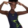 Speedo Boomstar Placement Racerback - Navy/Yellow -Aqua Wear Shop SpeedoBoomstarPlacementRacerback Navy Yellow 5