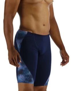 TYR StarHex Durafast Elite Blade Swim Jammer - Blue Ice -Aqua Wear Shop StarHexDurafastEliteBladeJammer BlueIce 2