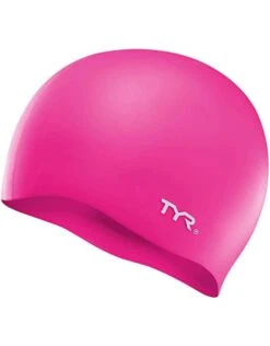 TYR Wrinkle Free Silicone Swim Cap -Aqua Wear Shop TYR wrinkle free silicone cap pink