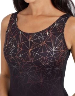 Zoggs Vintage Geo Scoopback Swimsuit - Black 10 Zoggs Vintage Geo Scoopback Swimsuit - Black -Aqua Wear Shop VintageGeoScoopbackSwimsuit Black 2