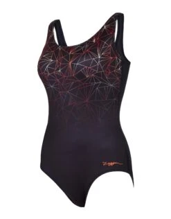 Zoggs Vintage Geo Scoopback Swimsuit - Black 11 Zoggs Vintage Geo Scoopback Swimsuit - Black -Aqua Wear Shop VintageGeoScoopbackSwimsuit Black 3