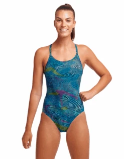 FUNKITA Wires Crossed Diamond Back Swimsuit -Aqua Wear Shop WIRESCROSSEDFUNKITALADIESSWIMSUIT 5