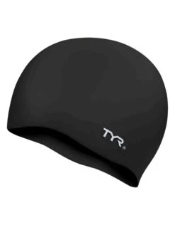 TYR Wrinkle Free Silicone Swim Cap -Aqua Wear Shop WrinkleFreeSiliconeCapBlack