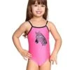 Zoggs Tots Girls Zebra Classicback Swimsuit - Pink -Aqua Wear Shop ZebraClassicbackZoggsTotsGirls 2