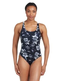 Zoggs Juliet Actionback Swimsuit - Black/White