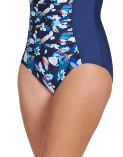 Zoggs Luxor Ruched Front Swimsuit - Navy -Aqua Wear Shop Zoggs Luxor Ruched Front Swimsuit 1