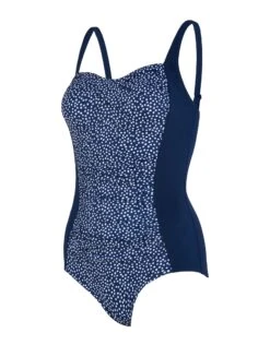 Zoggs Martinique Ruched Front Adjustable Swimsuit - Navy -Aqua Wear Shop Zoggs Martinique Ruched Front Swimsuit 1