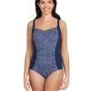 Zoggs Martinique Ruched Front Adjustable Swimsuit - Navy -Aqua Wear Shop Zoggs Martinique Ruched Front Swimsuit 3