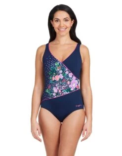 Zoggs Martinique Wrap Front Swimsuit