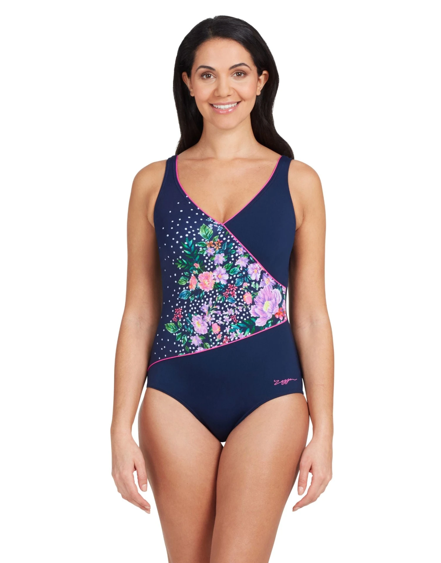 Zoggs Martinique Wrap Front Swimsuit 3 Zoggs Martinique Wrap Front Swimsuit