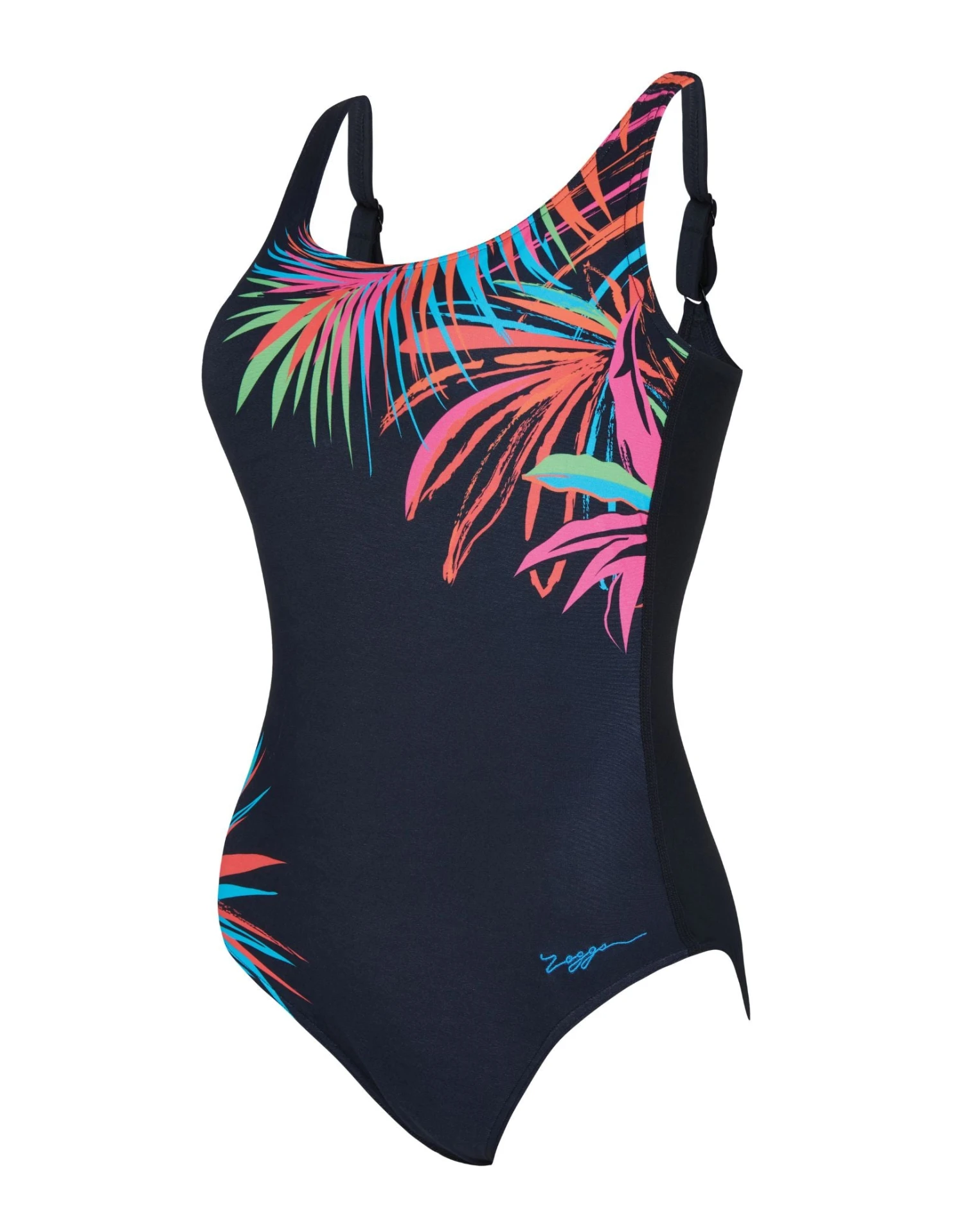 Zoggs Maya Adjustable Scoopback Swimsuit - Navy/Black 6 Zoggs Maya Adjustable Scoopback Swimsuit - Navy/Black - Image 4