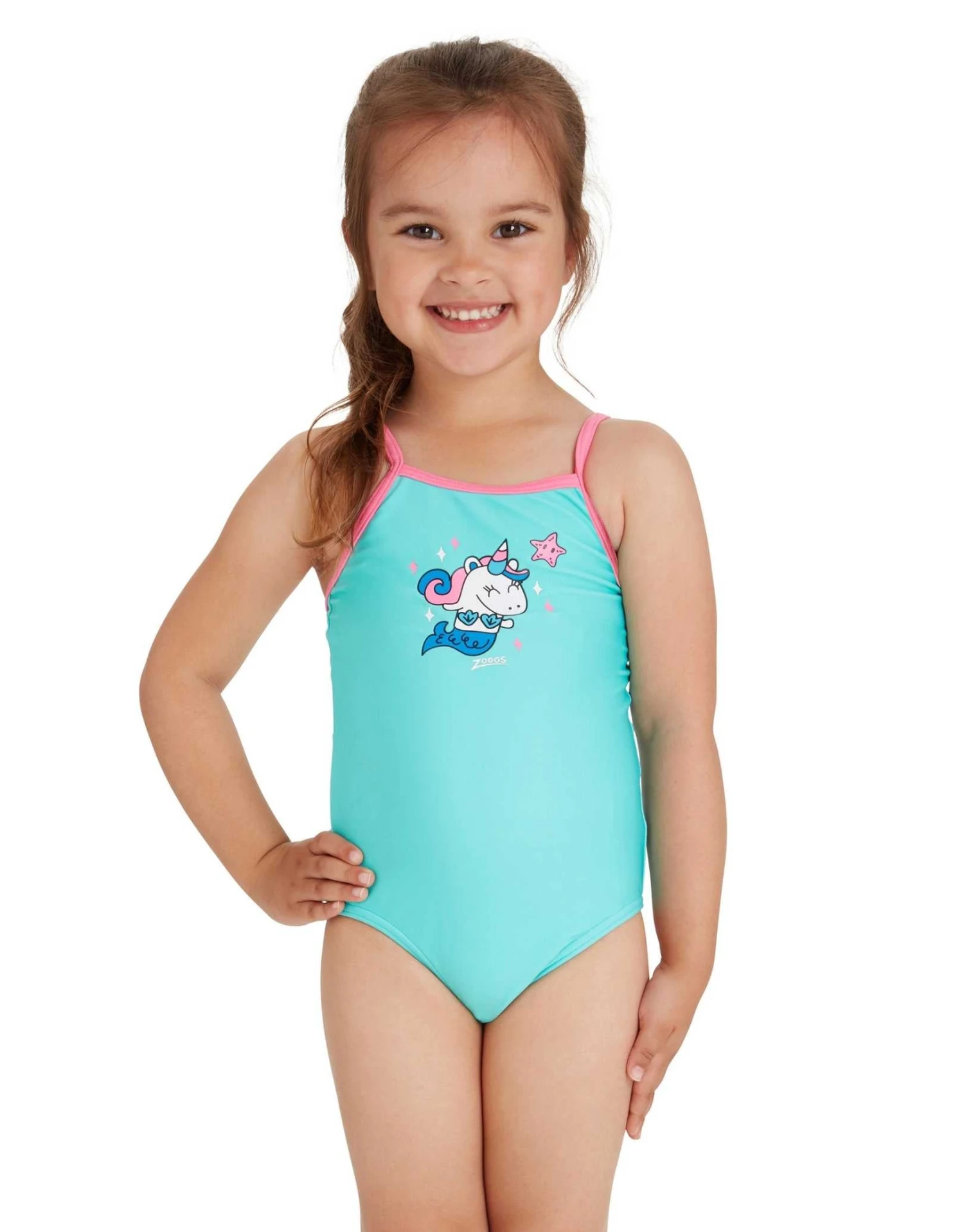 Zoggs Tots Girls Mernicorn Classicback Swimsuit 3 Zoggs Tots Girls Mernicorn Classicback Swimsuit