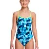 FUNKITA Girls Hidden Depths Single Strap Swimsuit -Aqua Wear Shop hiddendepths