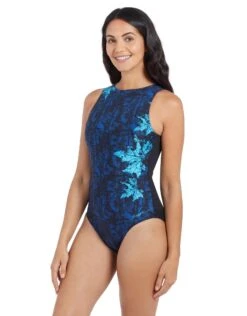Zoggs Indigo Forest Hi Front Swimsuit 10 Zoggs Indigo Forest Hi Front Swimsuit -Aqua Wear Shop indigohifrontswimsuit 2