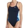 Nike Hydrastrong Multiple Print Racerback Swimsuit - Midnight Navy -Aqua Wear Shop midnight navy 440 nike hydrastrong multi print 1