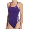 Nike Hydrastrong Multiple Print Racerback Swimsuit - Court Purple -Aqua Wear Shop purple 536 nike hydrastrong multiple print 1