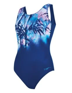 Zoggs Sasaya Scoopback Swimsuit - Royal/Purple -Aqua Wear Shop sasayascoopback 2