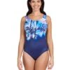 Zoggs Sasaya Scoopback Swimsuit - Royal/Purple -Aqua Wear Shop sasayascoopback 4